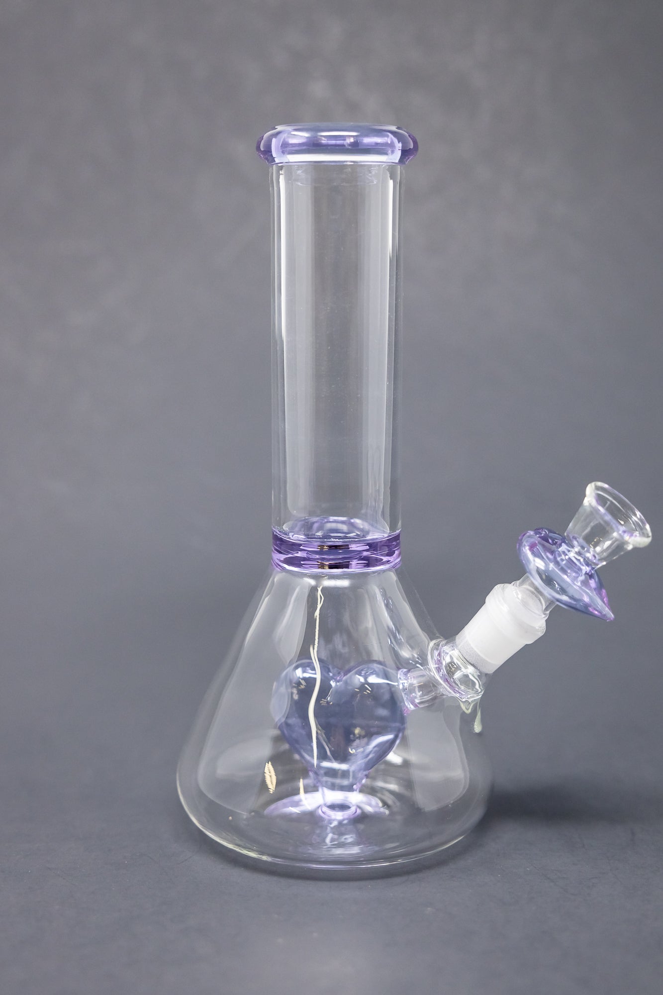 8" Purple Heart Beaker Bong