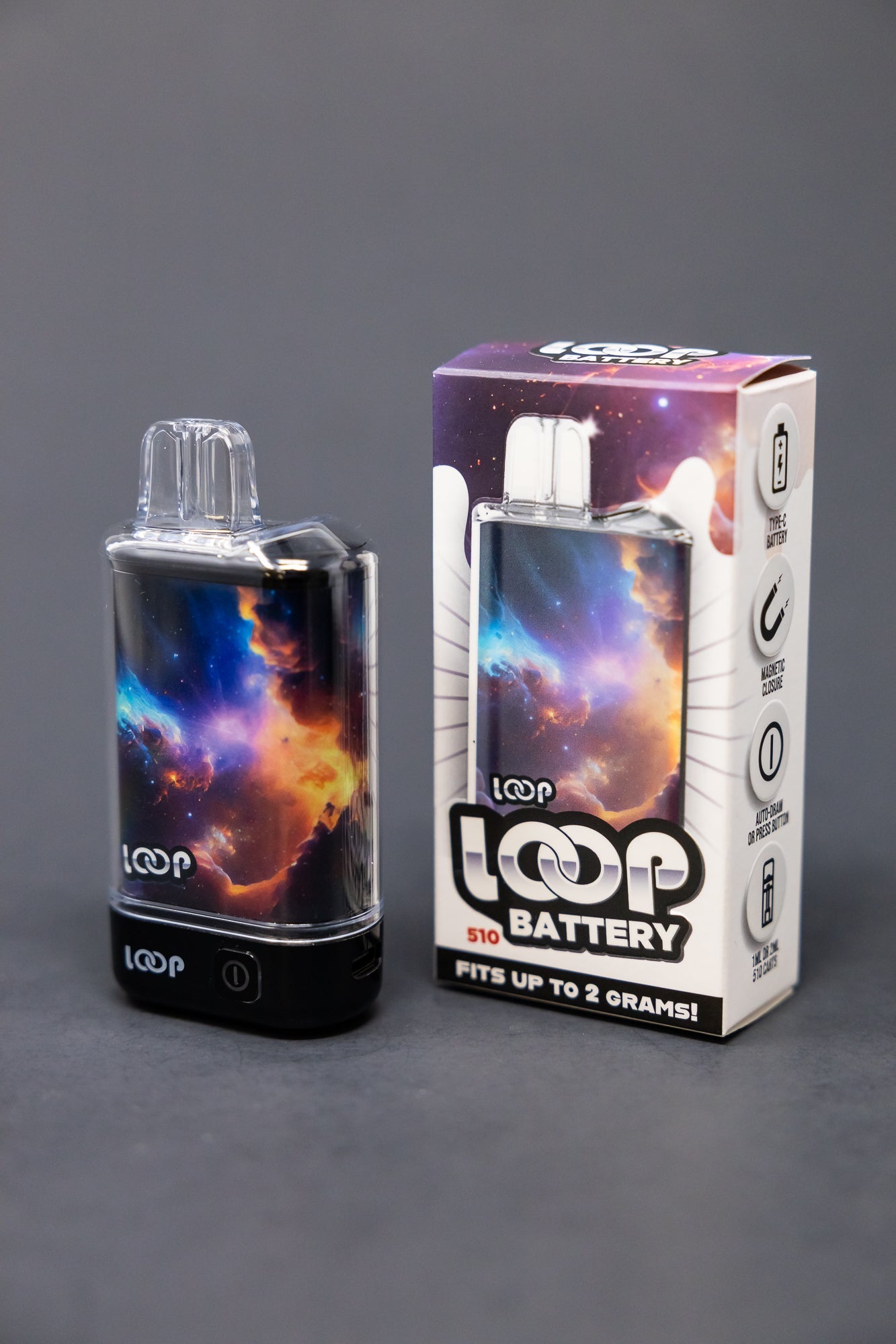 Loop 510 Thread Discreet Battery - Galaxy Design StonedGenie.com Loop 510 Thread Discreet Battery - Galaxy Design StonedGenie.com