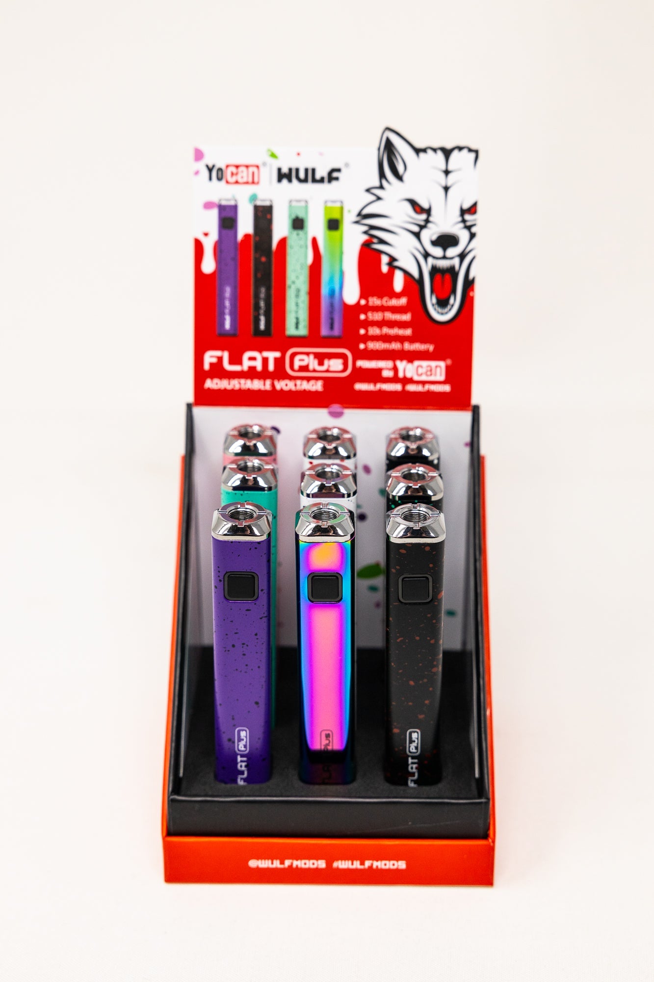 pod vape battery Yocan Wulf Flat Plus Vape Cartridge Battery – StonedGenie.com