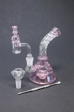 7" Pink Twisted Dab Rig Kit Combo