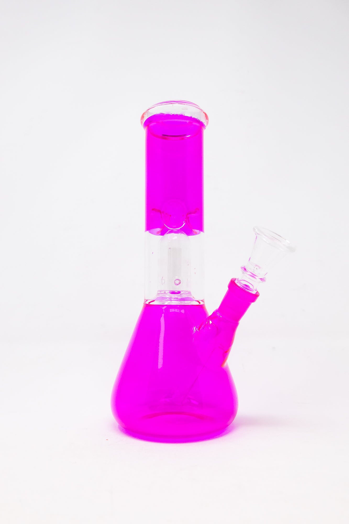 8" Pink Single Percolator Bong w/ Ice Catcher