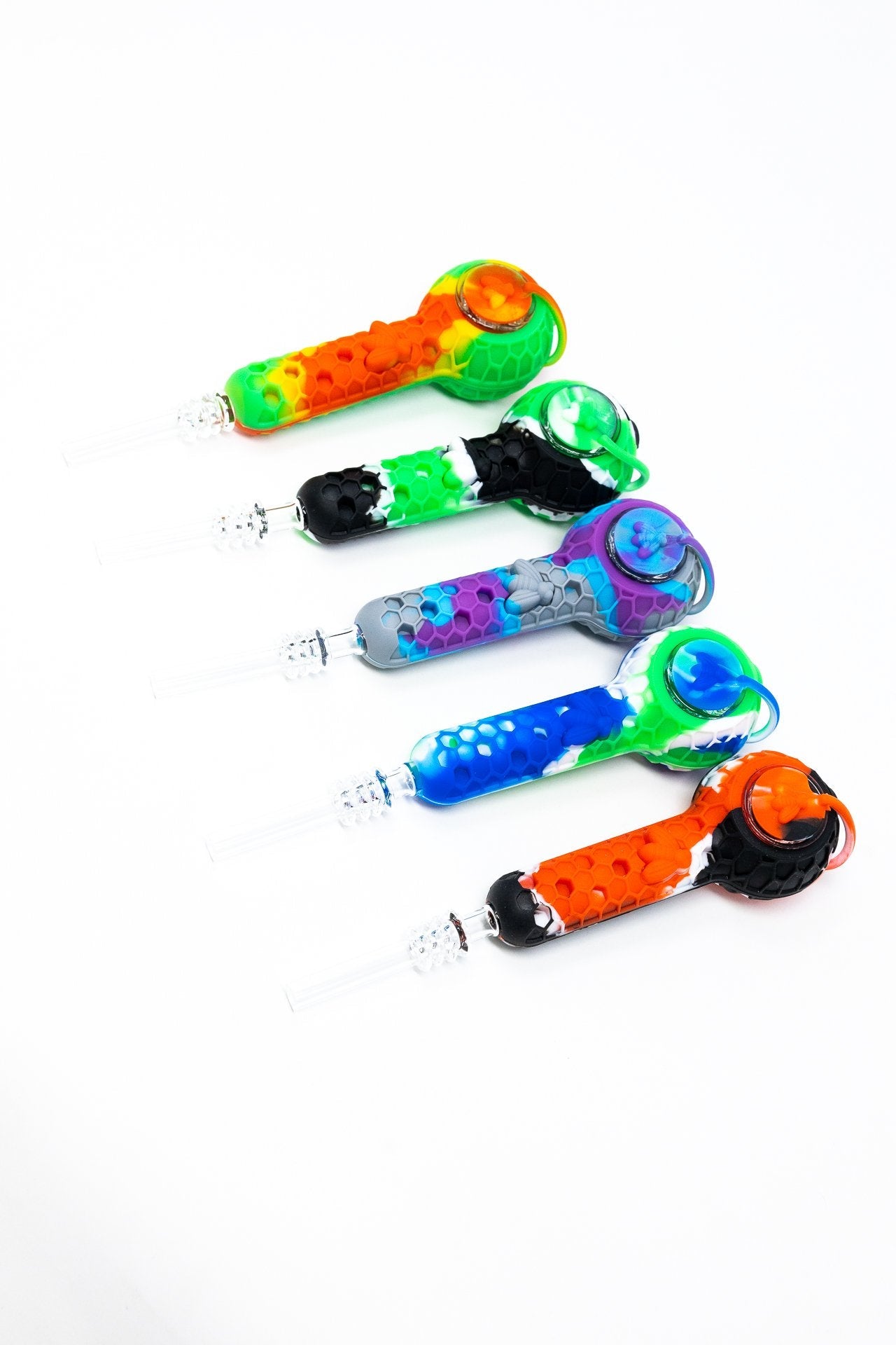 4" Silicone Nectar Collector w/ Quartz Tip