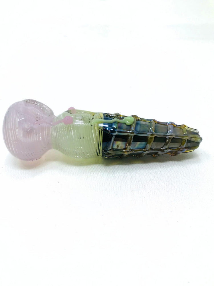 5" Pink Double Bowl Ice Cream Glass Pipe