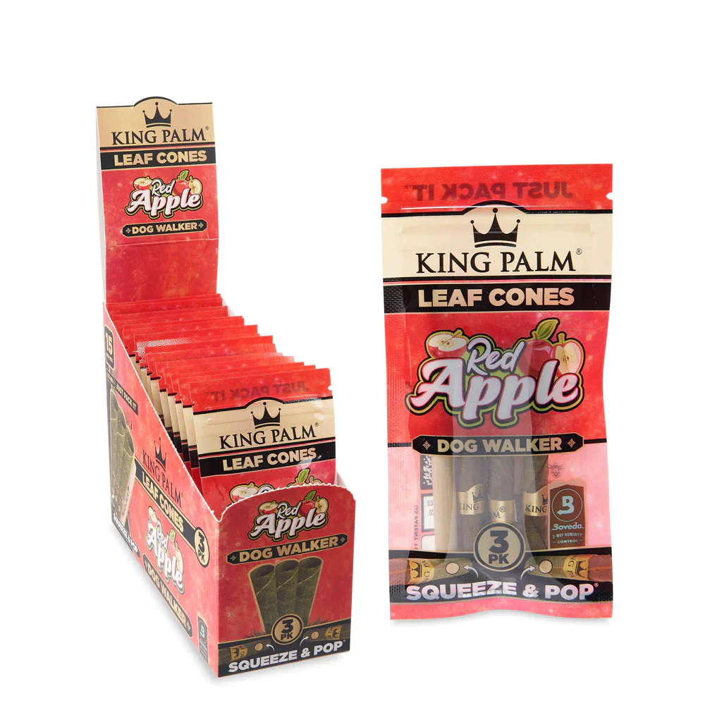 King Palm Leaf Cones Red Apple - Dog Walker Cones