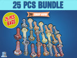 3.5"/4" Glass Hand Pipe - 25 PC Bundle