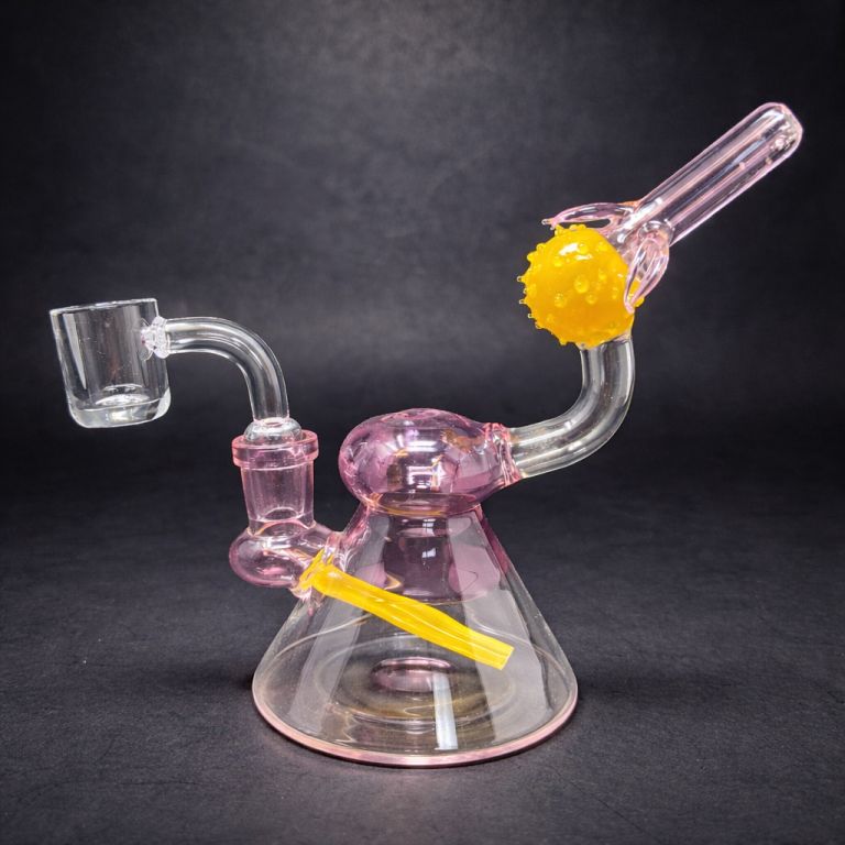 6" Pink Lemon Drop Dab Rig StonedGenie.com