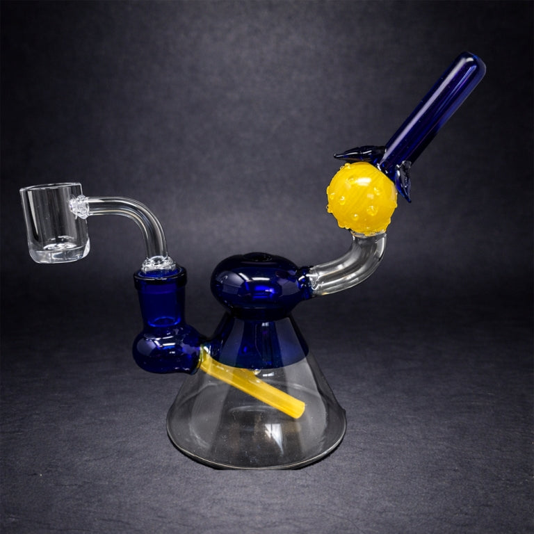 6" Blue lemon Drop Dab Rig StonedGenie.com