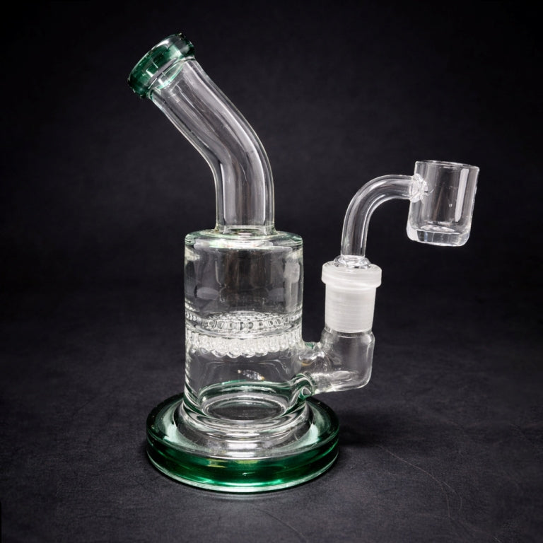 5" Mini Aqua Honey Comb Shower Bend Dab Rig StonedGenie.com