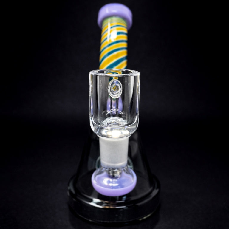 6" Purple Spiral Design Dab Rig StonedGenie.com