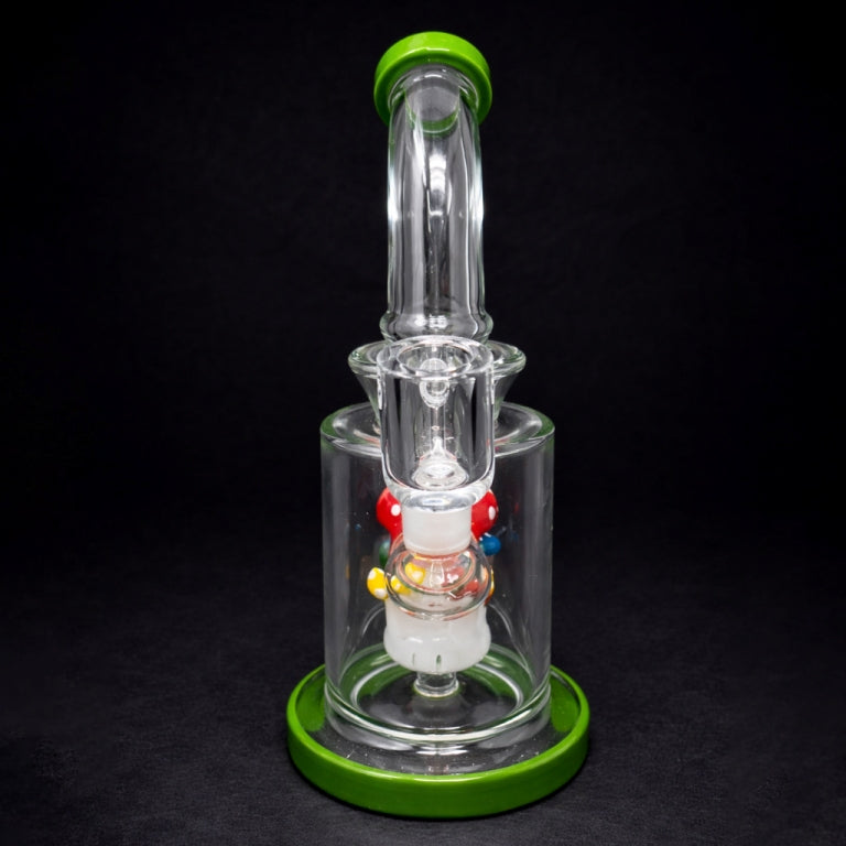8.5" Green Mushroom Dab Rig StonedGenie.com