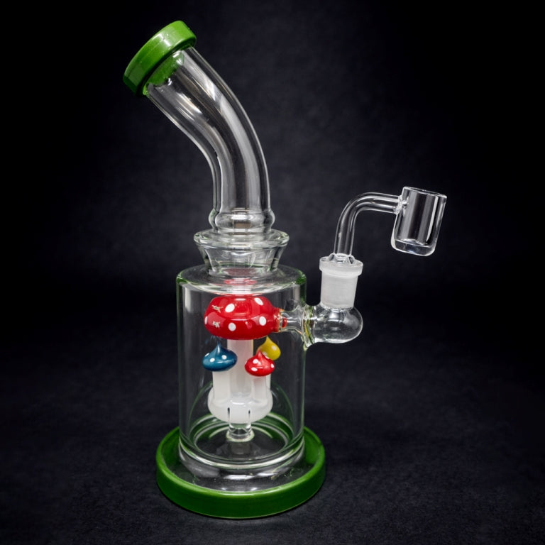 8.5" Green Mushroom Dab Rig StonedGenie.com