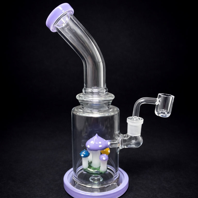 12" Purple mushroom Dab Rig StonedGenie.com