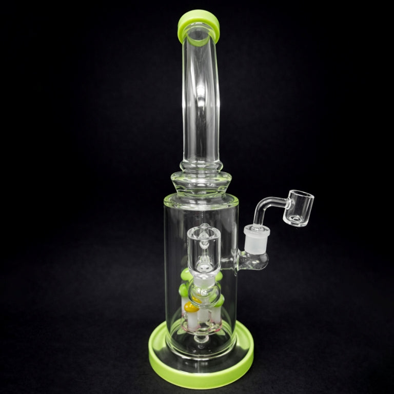 12" Lime Green Mushroom Dab Rig StonedGenie.com