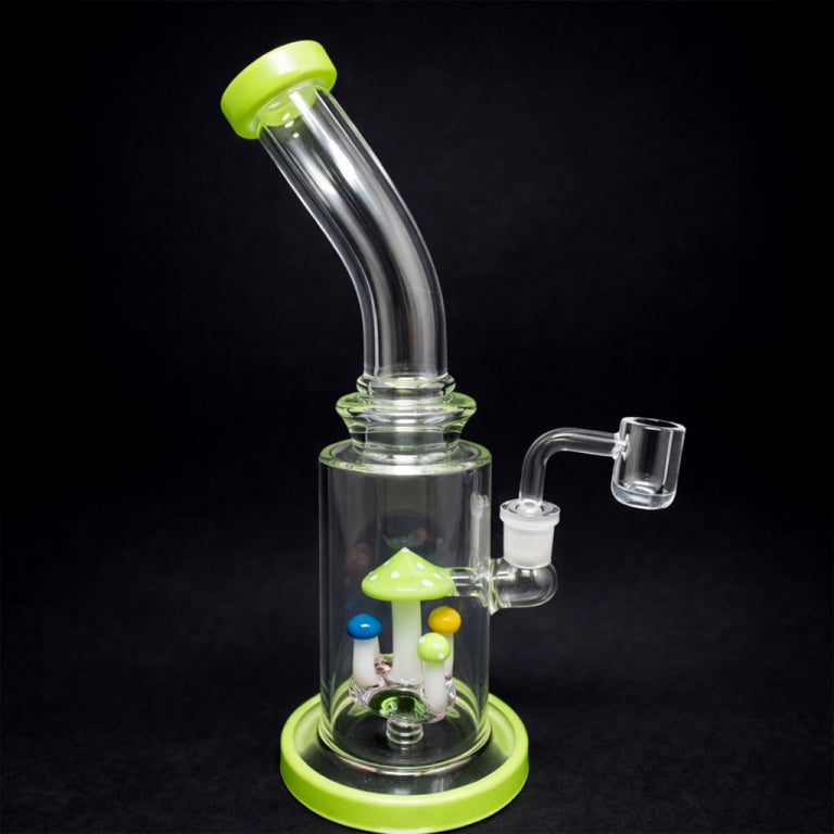 12" Lime Green Mushroom Dab Rig StonedGenie.com