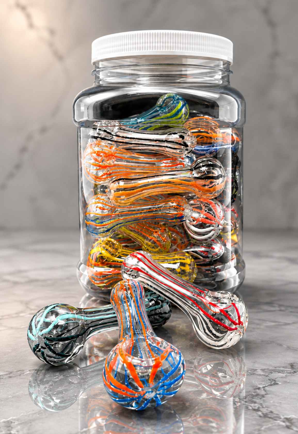 3.5" Glass Pipe Bundle - 20 Pack Wholesale Glass Pipes Bulk