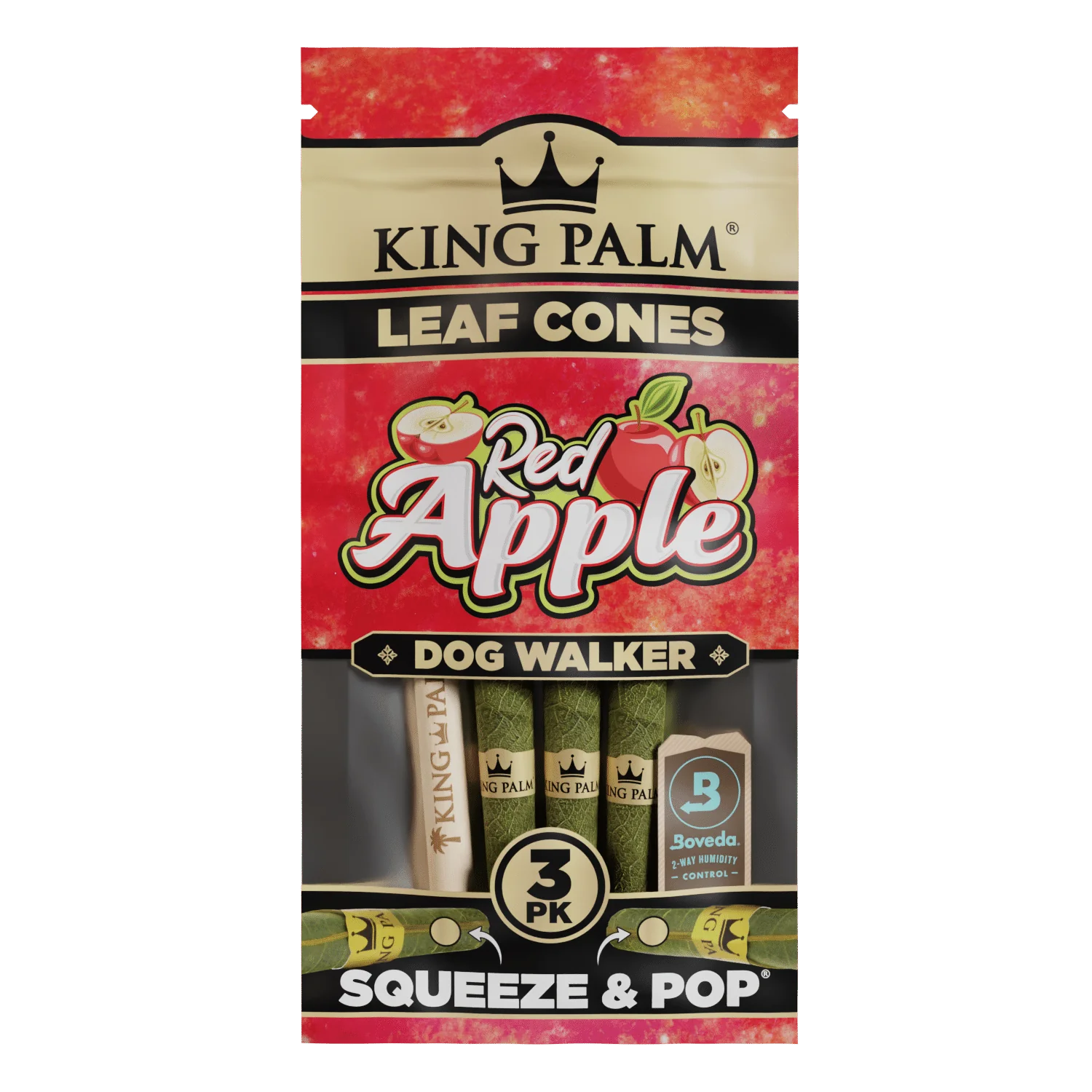King Palm Leaf Cones Red Apple - Dog Walker Cones