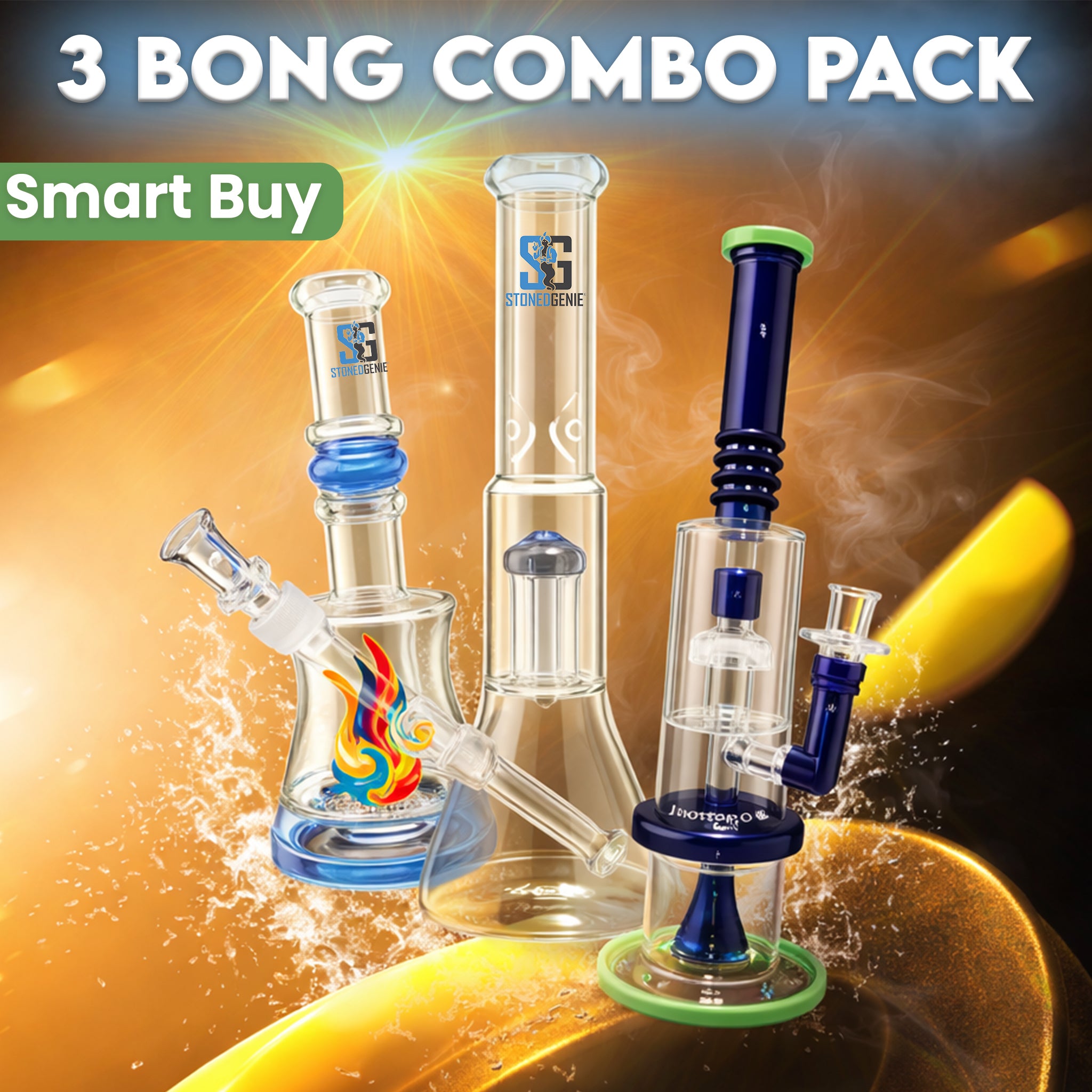 Percolator Power Pack – 3 Bong Set