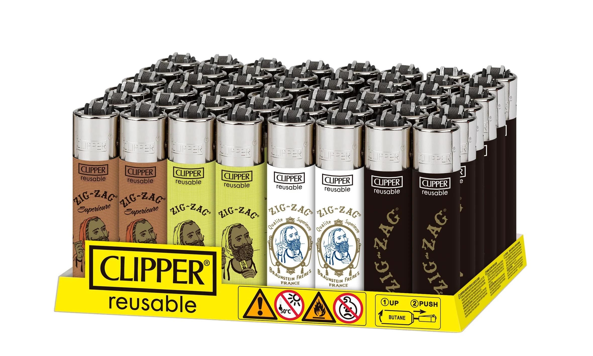 Zig-Zag Clipper Lighter w/ Poker