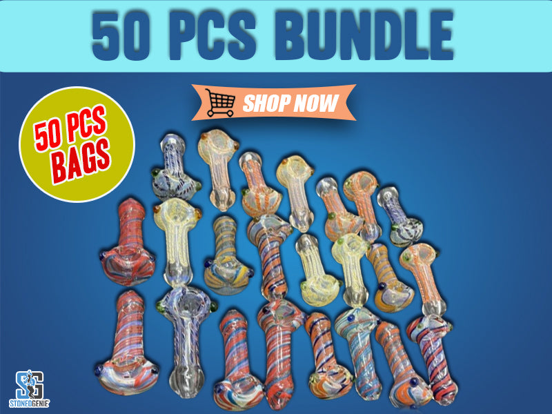 3.5"/4" Glass Hand Pipe - 50 PC Bundle
