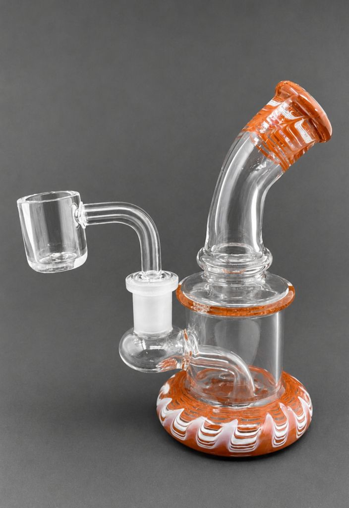 5.5" Psychedelic Brown Shower Perc Dab Rig | 14mm Joint