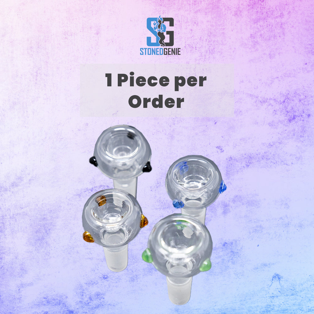 14mm Glass Dotted Bowl Piece