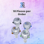14mm Glass Dotted Bowl Piece