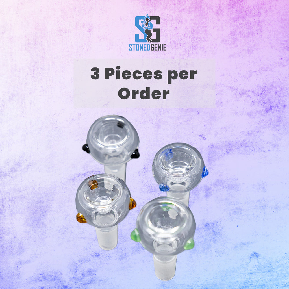 14mm Glass Dotted Bowl Piece