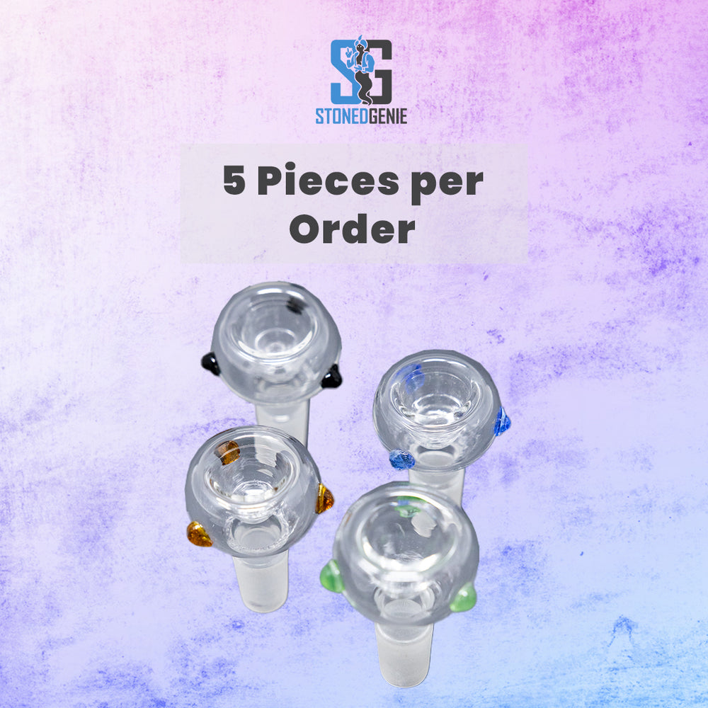 14mm Glass Dotted Bowl Piece