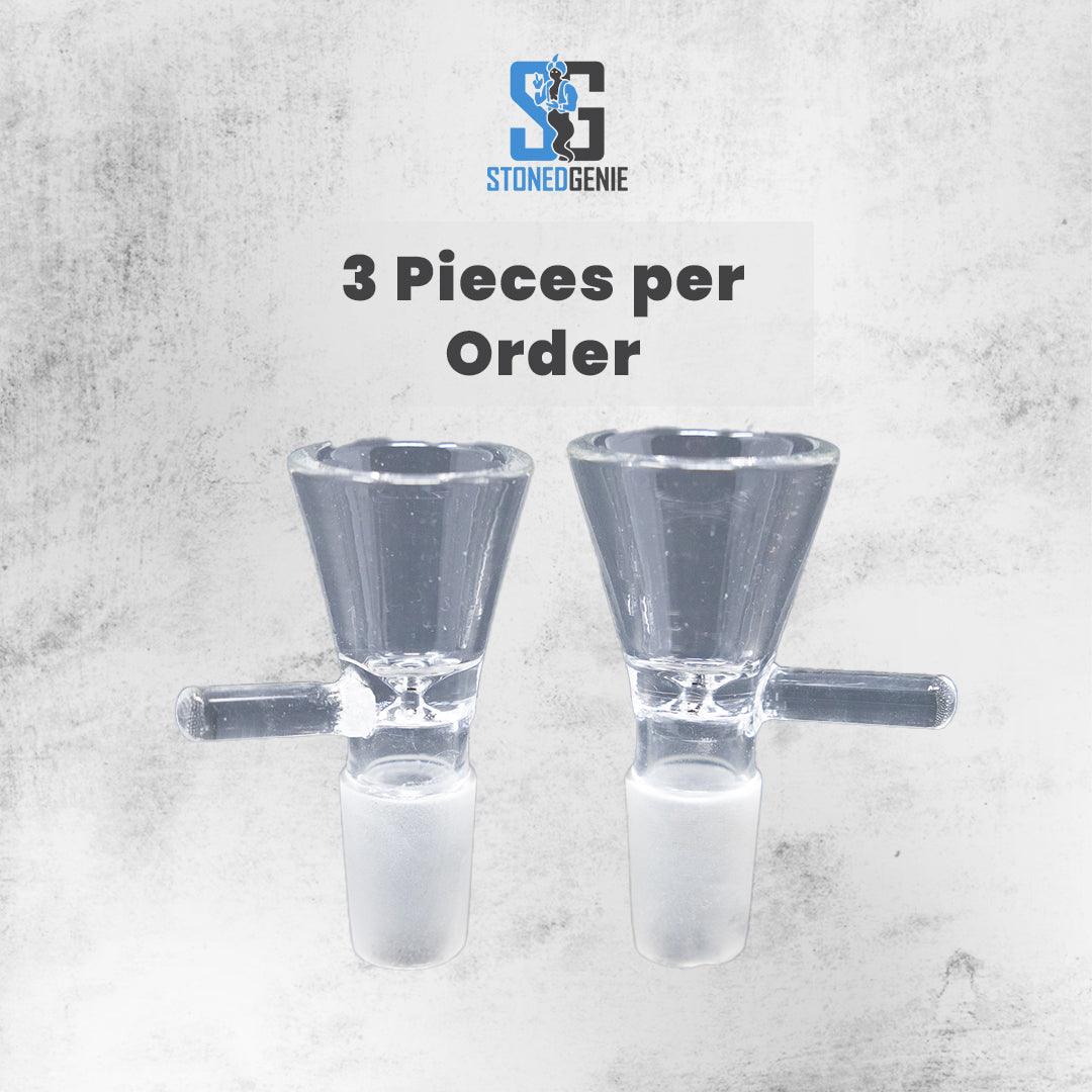 Clear Bowl w/ Handle - 14mm Male