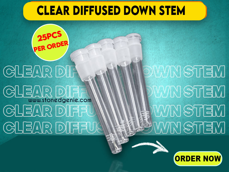 4.5" Clear Diffused Down stem