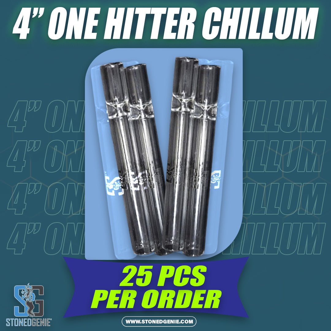 4" Stoned Genie One Hitter Chillums