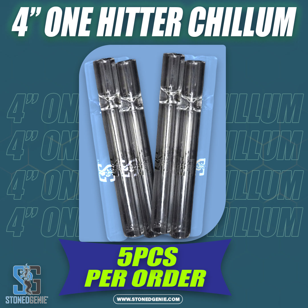 4" Stoned Genie One Hitter Chillums
