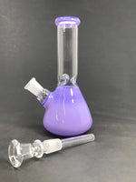 6" Milky Purple Beaker Bong w/ Ice Catcher