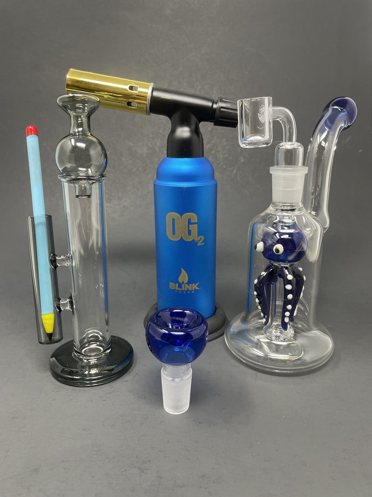 All Dab Rigs Blue Octopus Dab Rig Combo