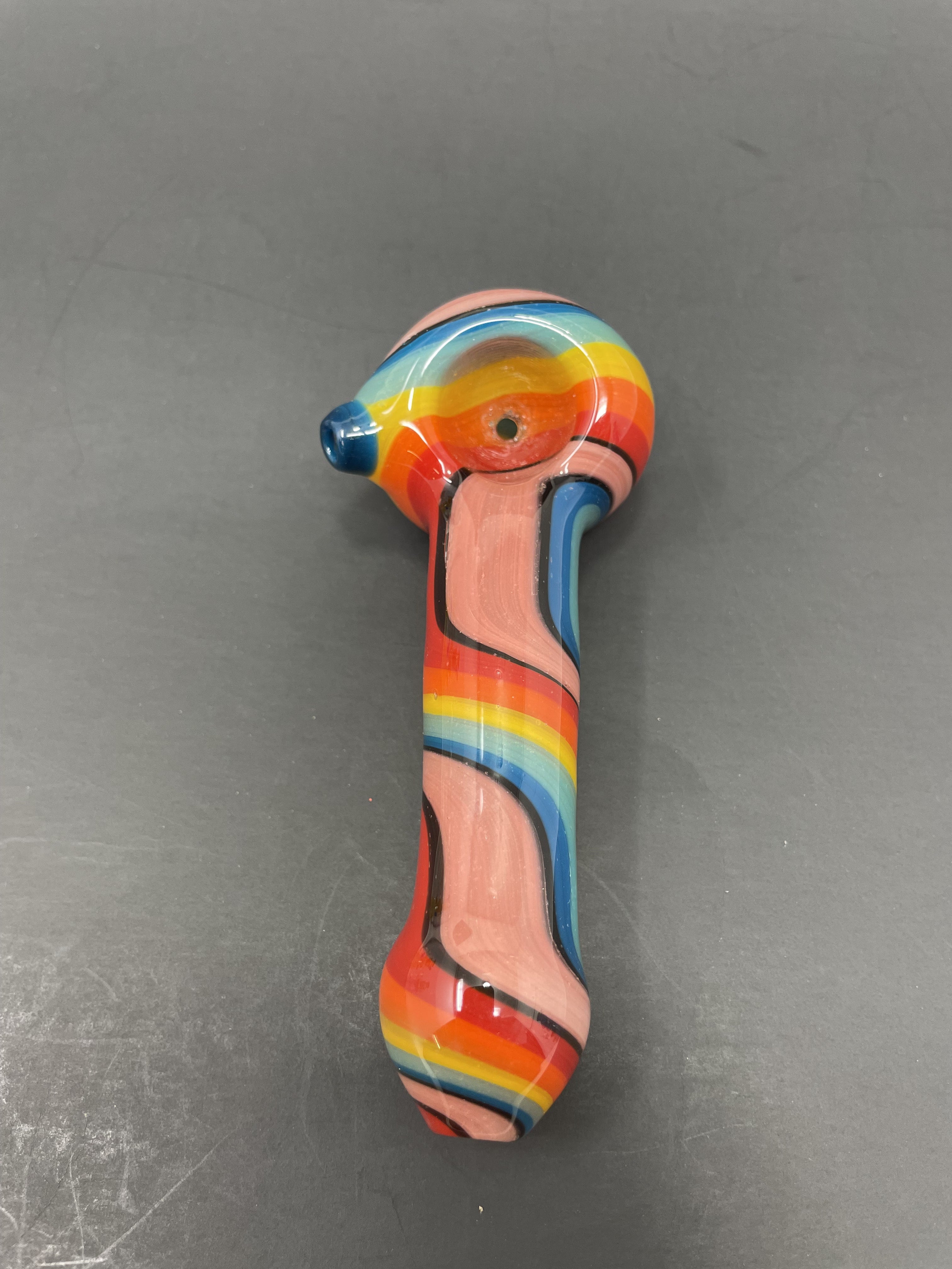 5" Rainbow Thick Glass Pipe