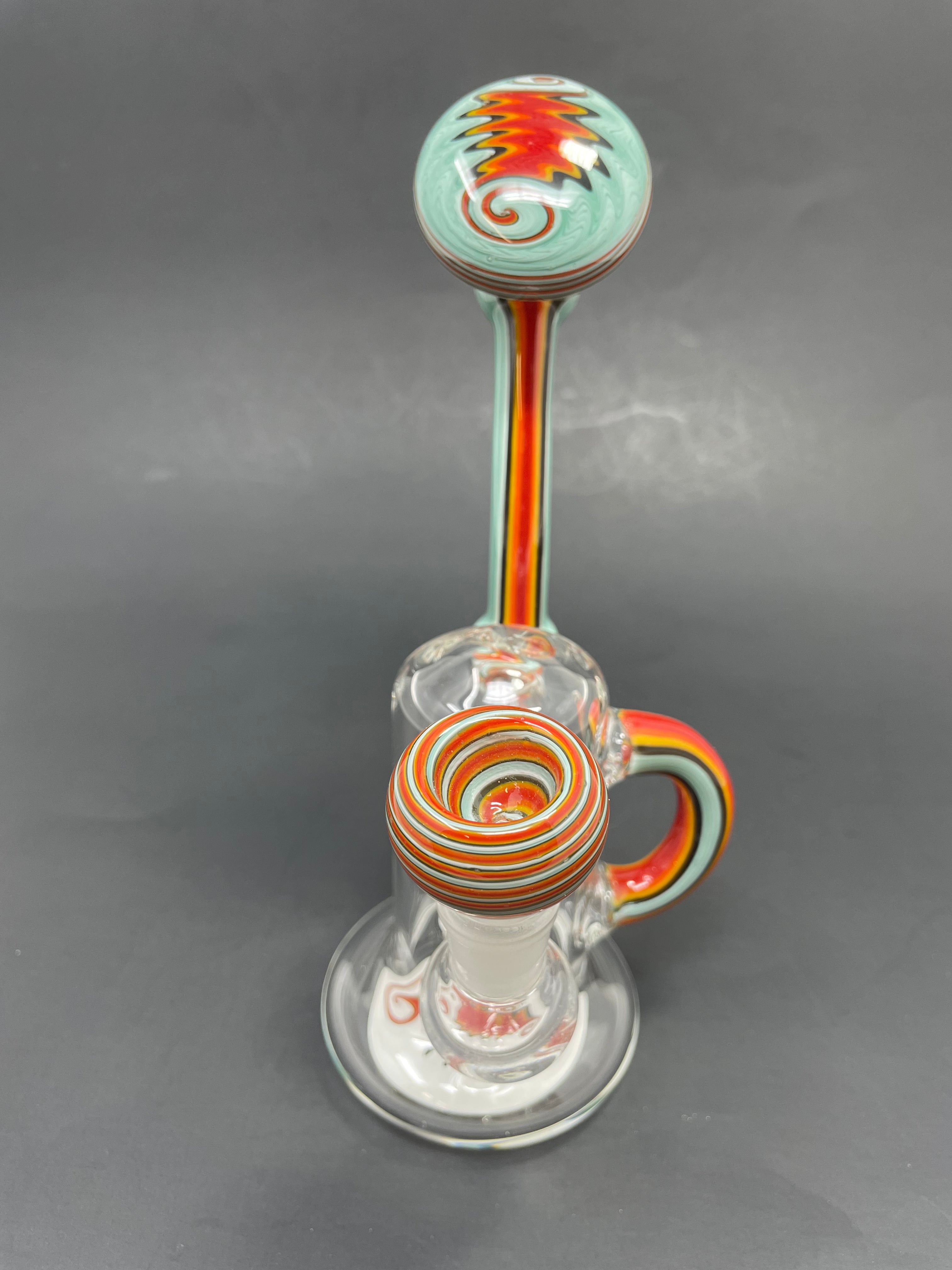 7" Aqua Round Recycler Bong