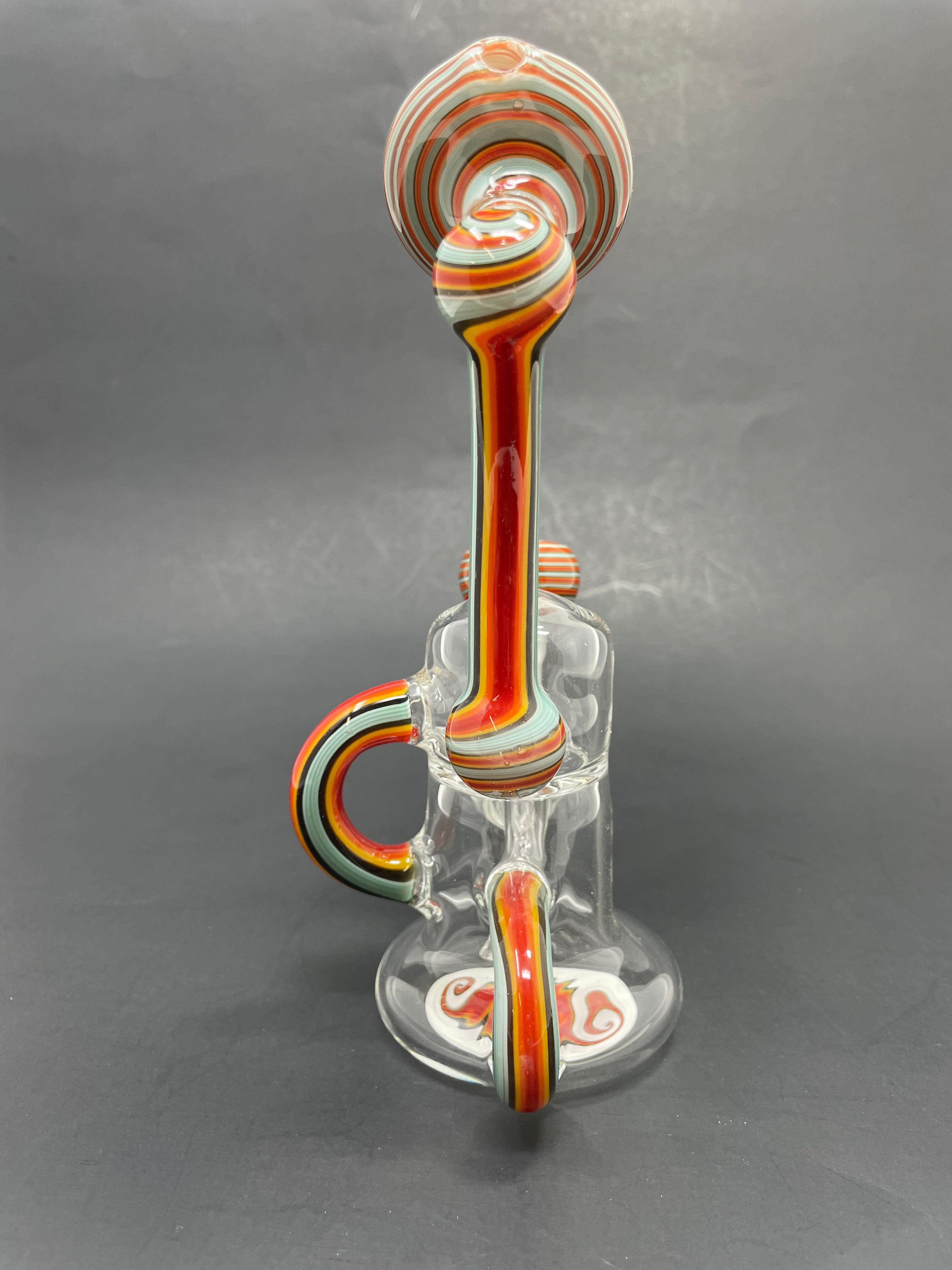 7" Aqua Round Recycler Bong