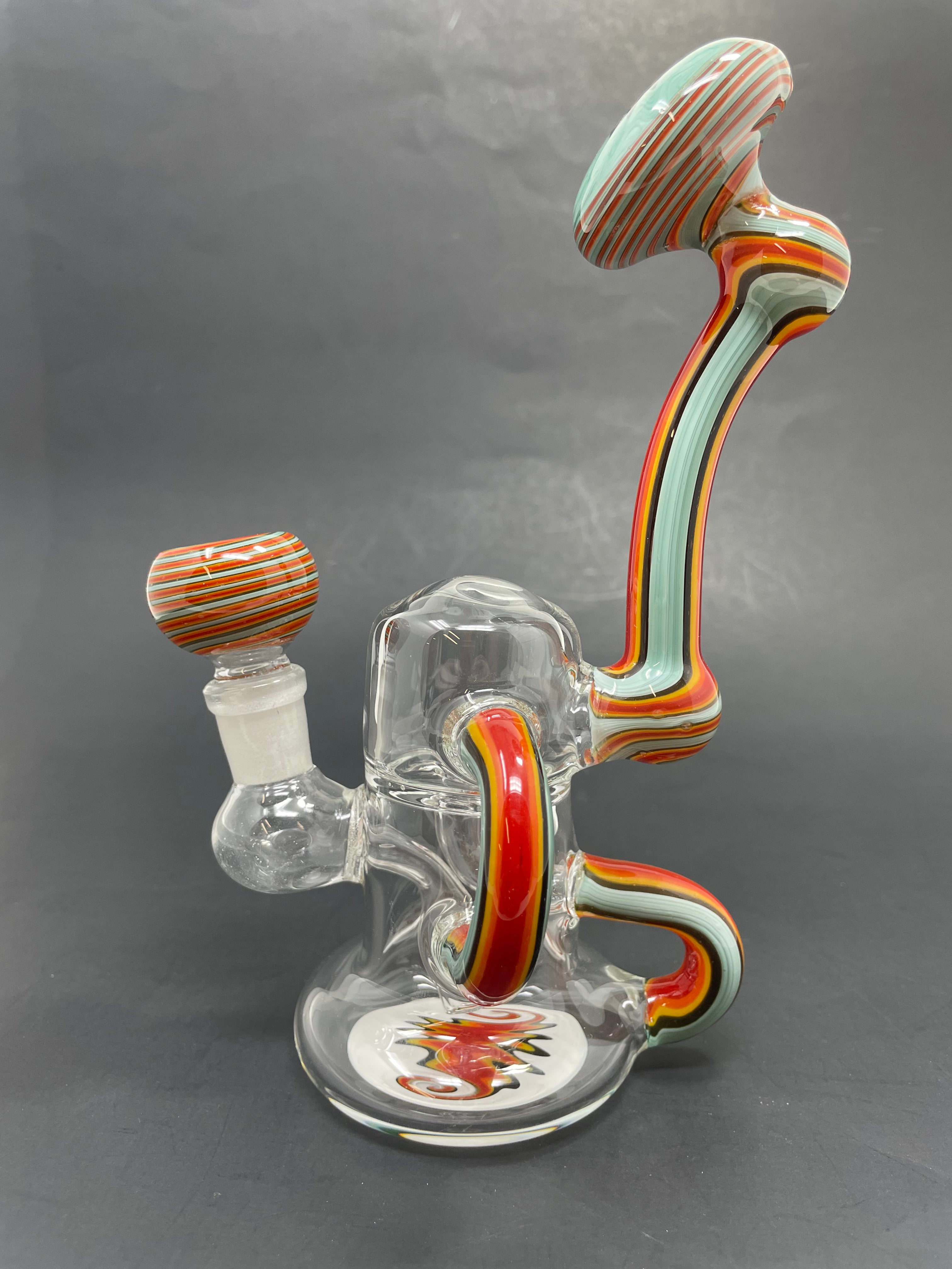 7" Aqua Round Recycler Bong