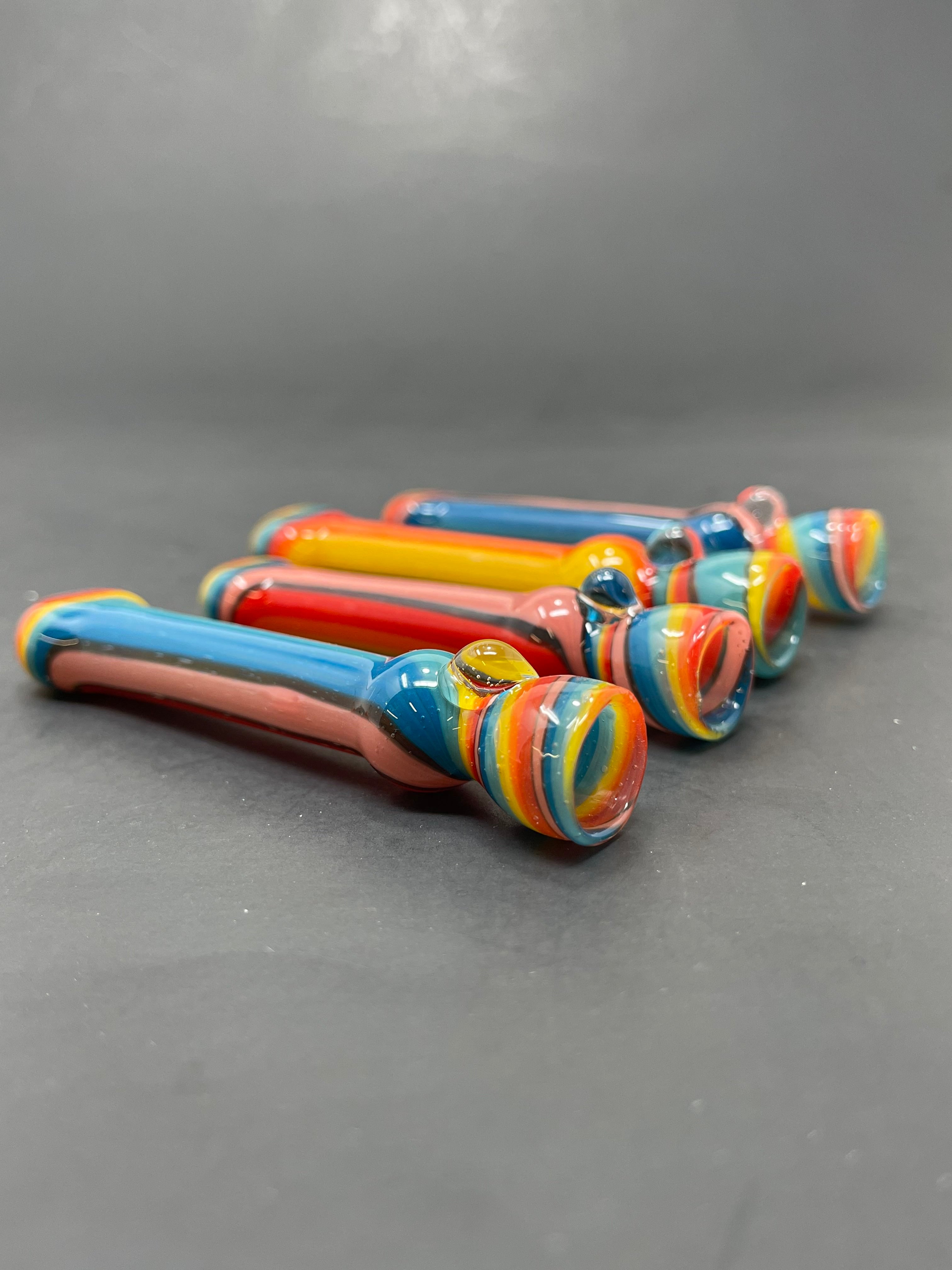 3" Rainbow Chillums - 2 Pack