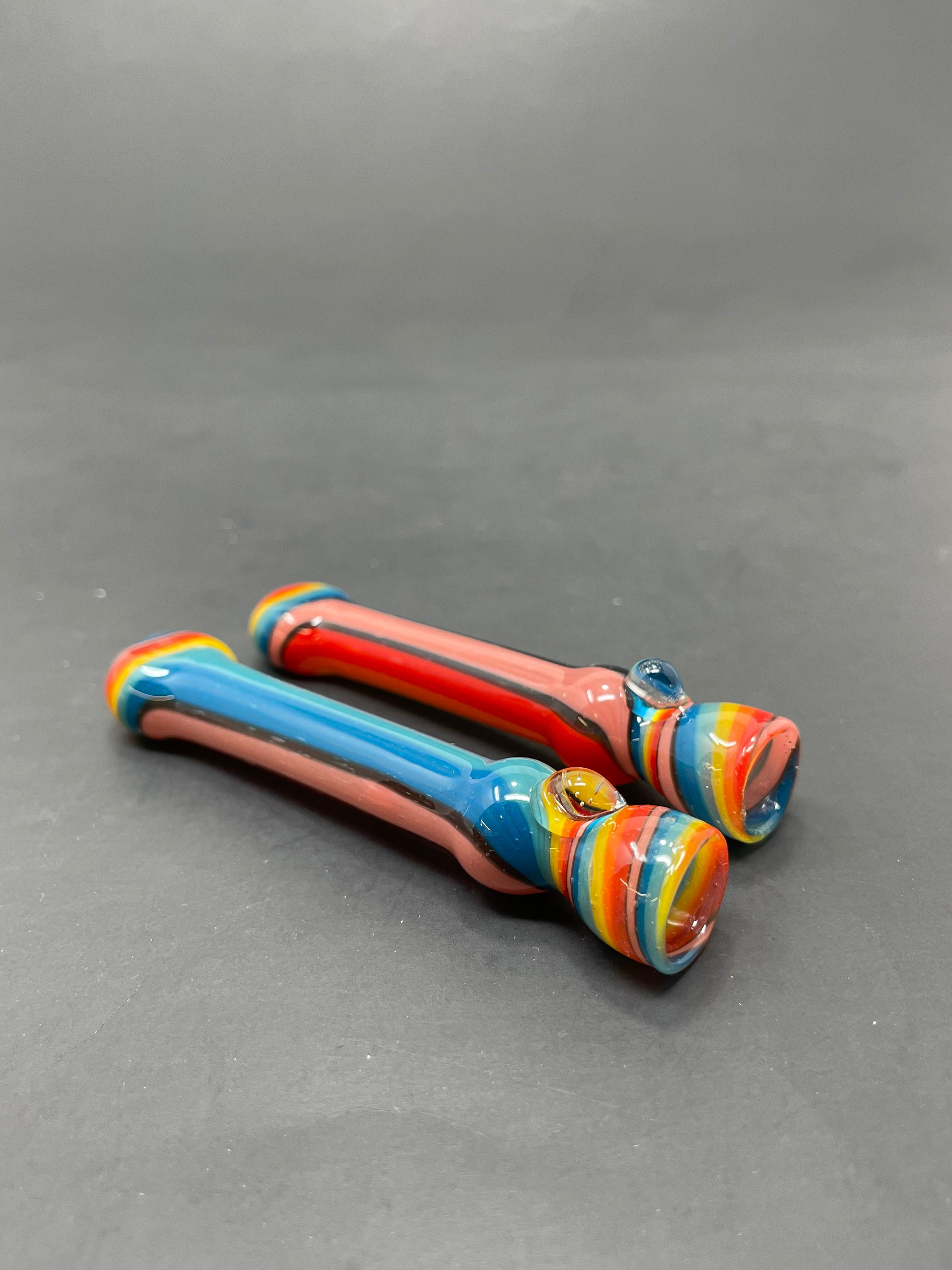 3" Rainbow Chillums - 2 Pack