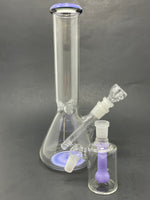 10" Purple Middle Accent Beaker Bong w/ Ash Catcher