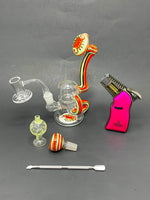 Green Cloud Recycler  Dab Rig Combo Set