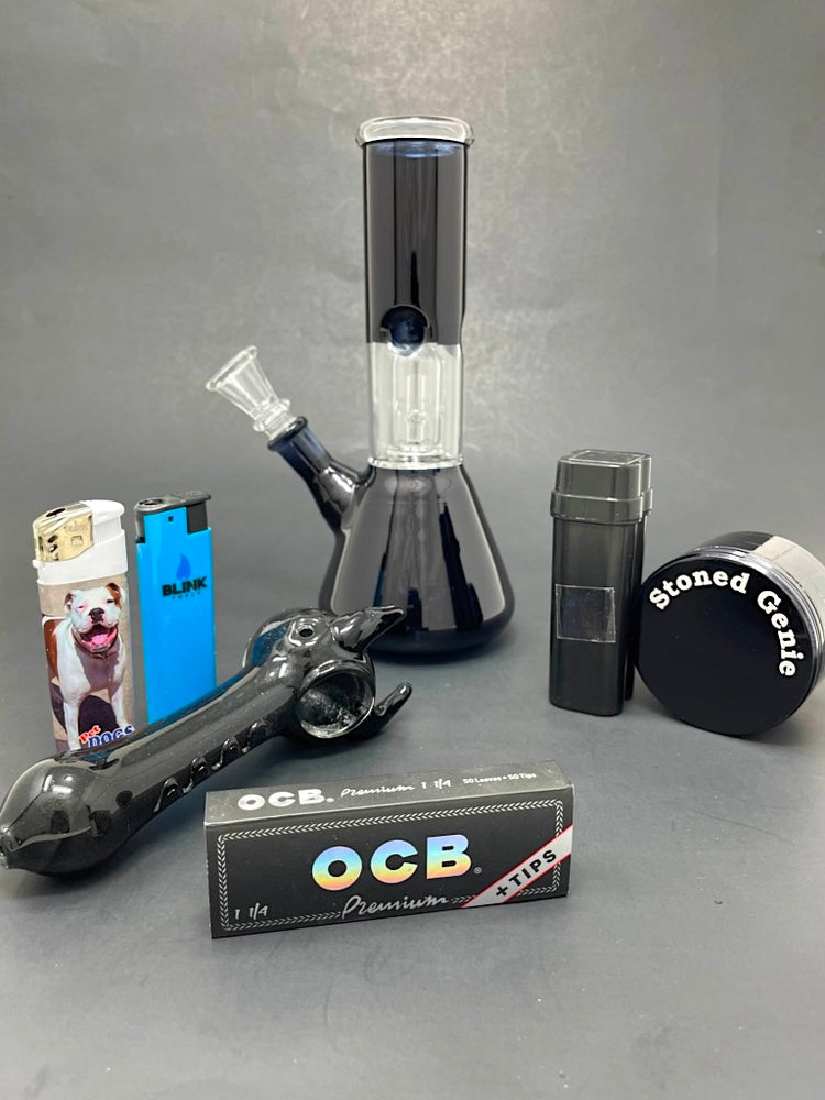 Black Widow Beaker Bong Combo Set