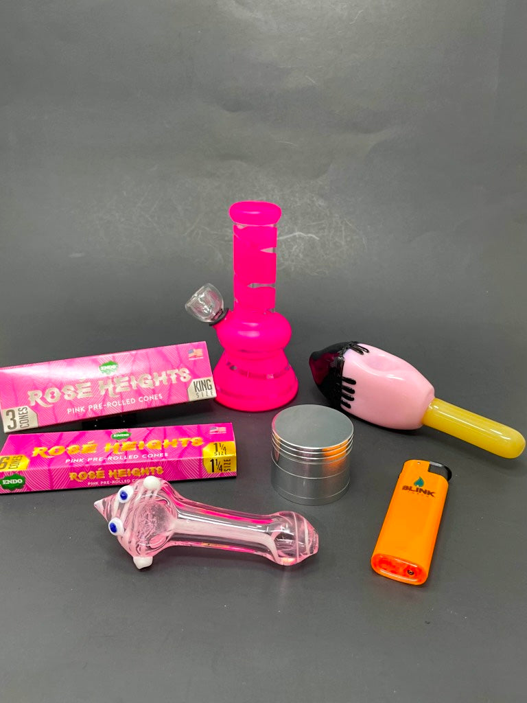 Frostbite Pink Bong Combo Set