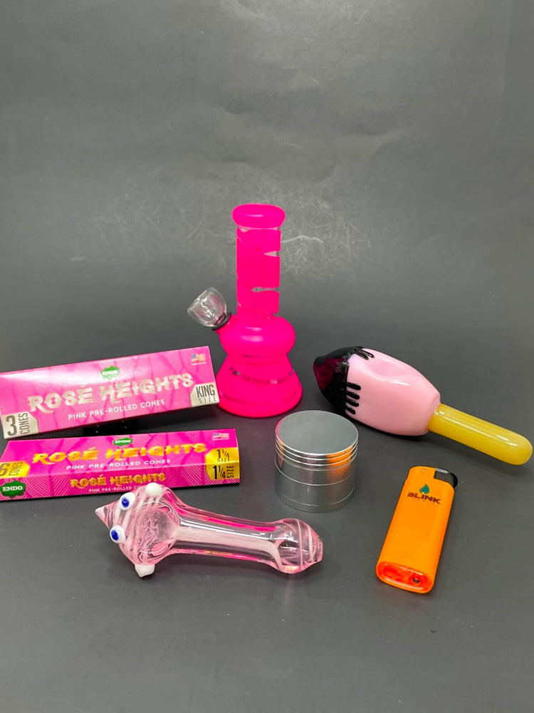 Frostbite Pink Bong Combo Set