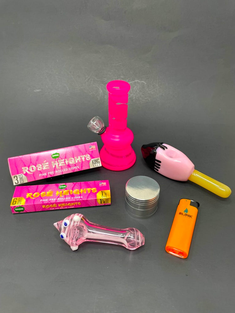 Frostbite Pink Bong Combo Set