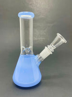 6" Milky Blue Beaker Bong w/ Ice Catcher