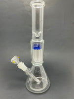 12" Blue Jellyfish Tree Percolator Beaker Bong w/ Ice Catcher
