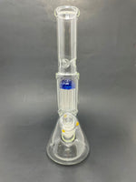 12" Blue Jellyfish Tree Percolator Beaker Bong w/ Ice Catcher