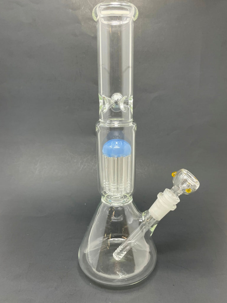 12" Milky Blue Jellyfish Tree Percolator Bong